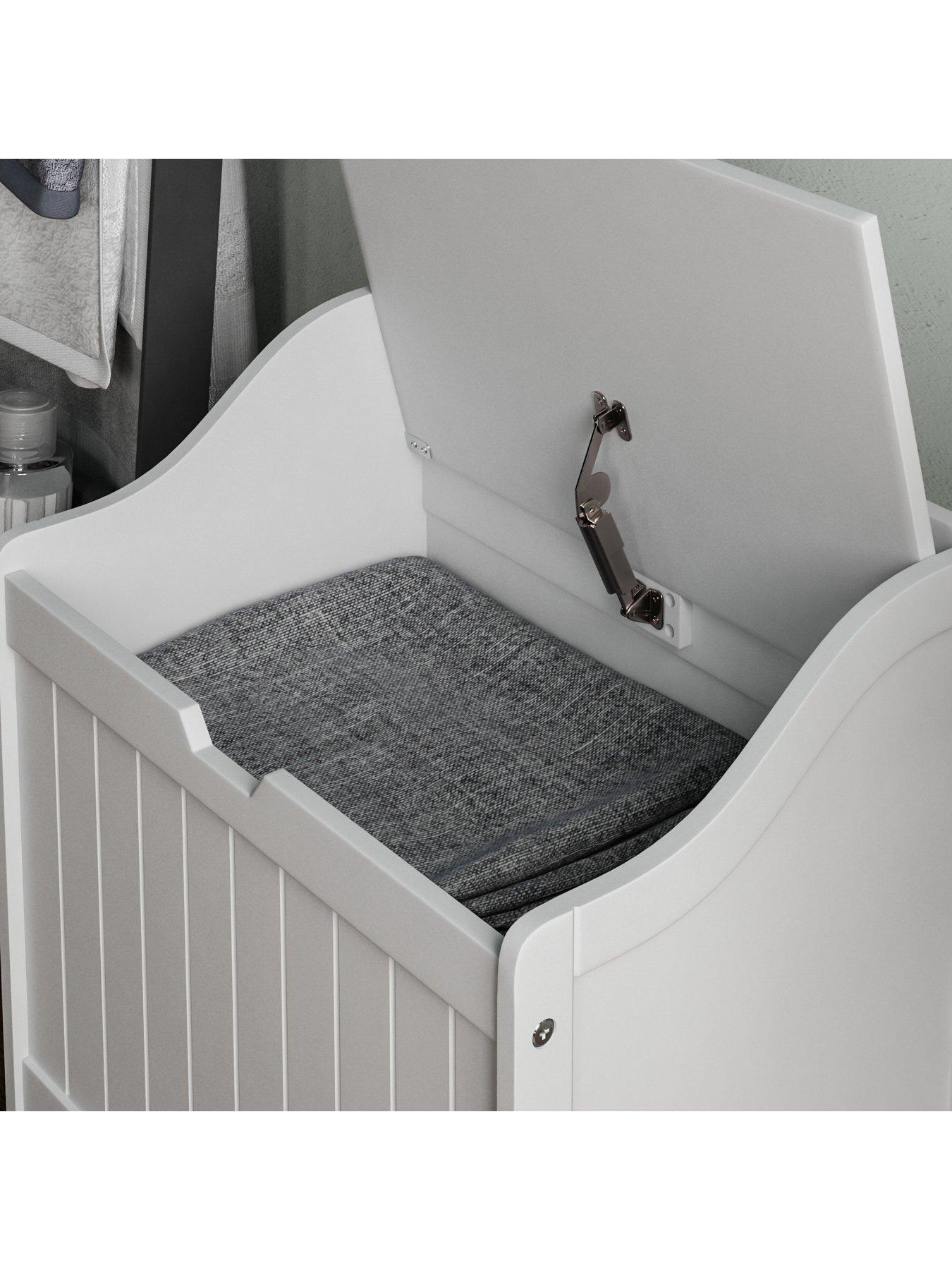Image 5 of 7 of Bath Vida Priano Laundry Chest - White
