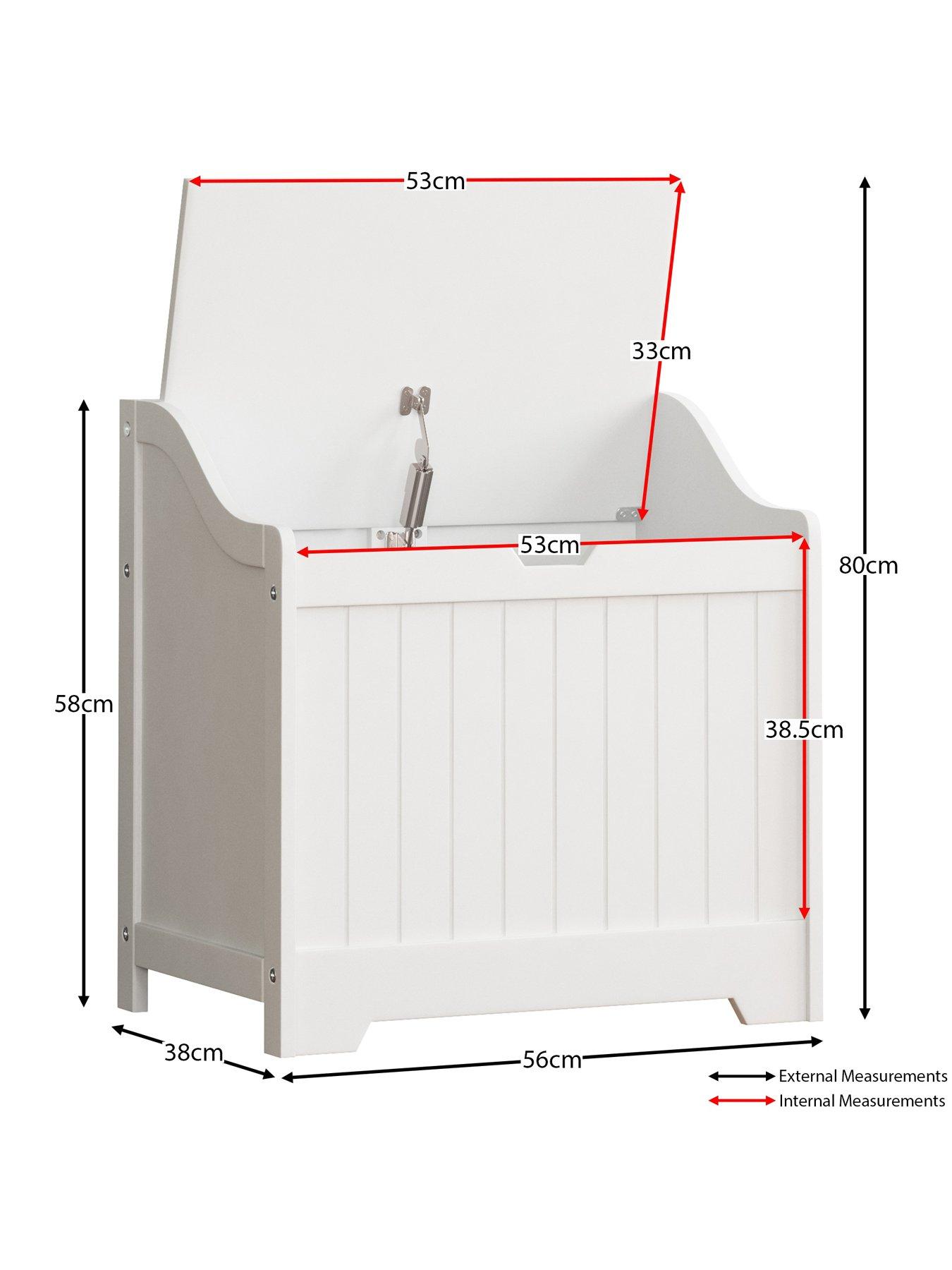 Image 7 of 7 of Bath Vida Priano Laundry Chest - White
