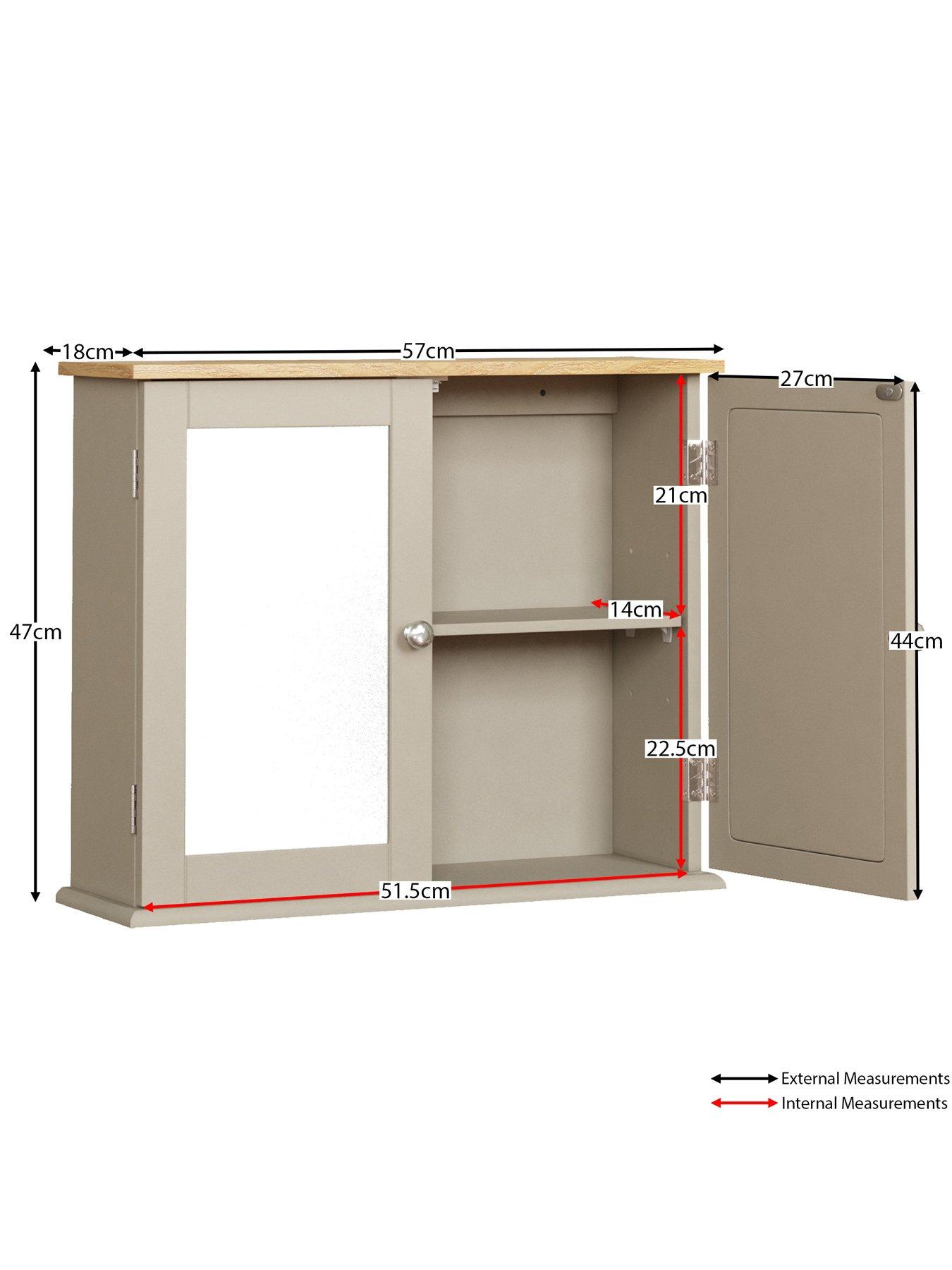 Image 5 of 5 of Bath Vida Priano 2 Door Mirrored Wall Cabinet