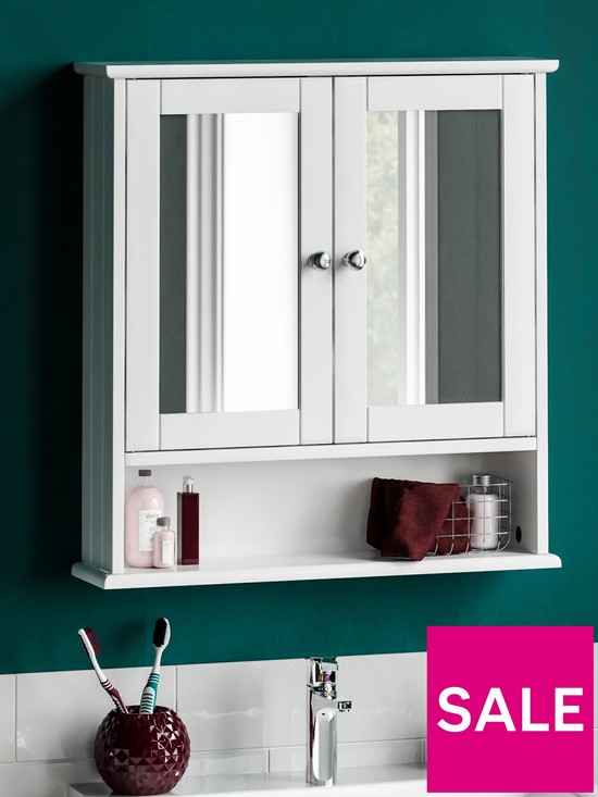 front image of bath-vida-priano-2-door-mirrored-bathroomnbspwall-cabinet-with-shelf-white
