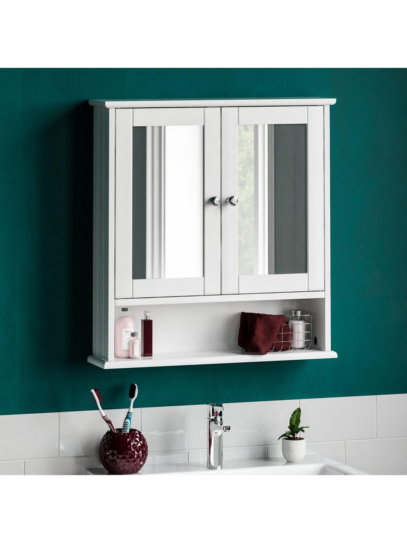 Bath Vida Priano 2 Door Mirrored Wall With Shelf very.co.uk