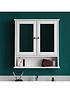  image of bath-vida-priano-2-door-mirrored-bathroomnbspwall-cabinet-with-shelf-white
