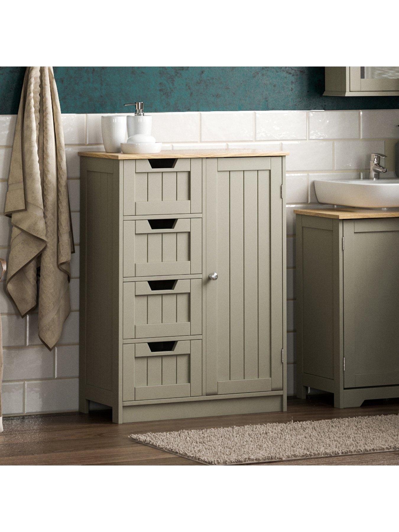 Bath Vida Priano 4 Drawer 1 Door Freestanding Unit | very.co.uk