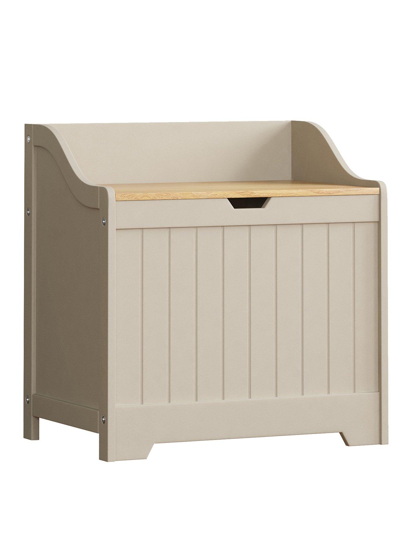 Image 2 of 7 of Bath Vida Priano Laundry Chest - Grey