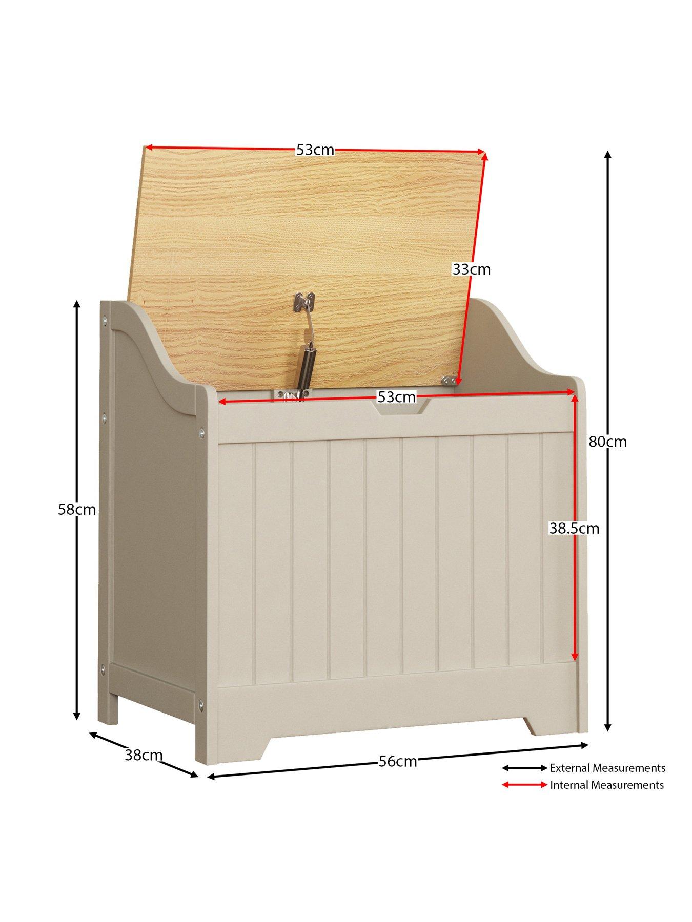 Image 7 of 7 of Bath Vida Priano Laundry Chest - Grey