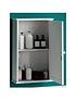  image of bath-vida-priano-1-door-mirrored-wall-cabinet-white