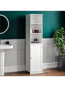 Product photograph of Bath Vida Priano 1 Door 2 Shelf Tall Cabinet from very.co.uk