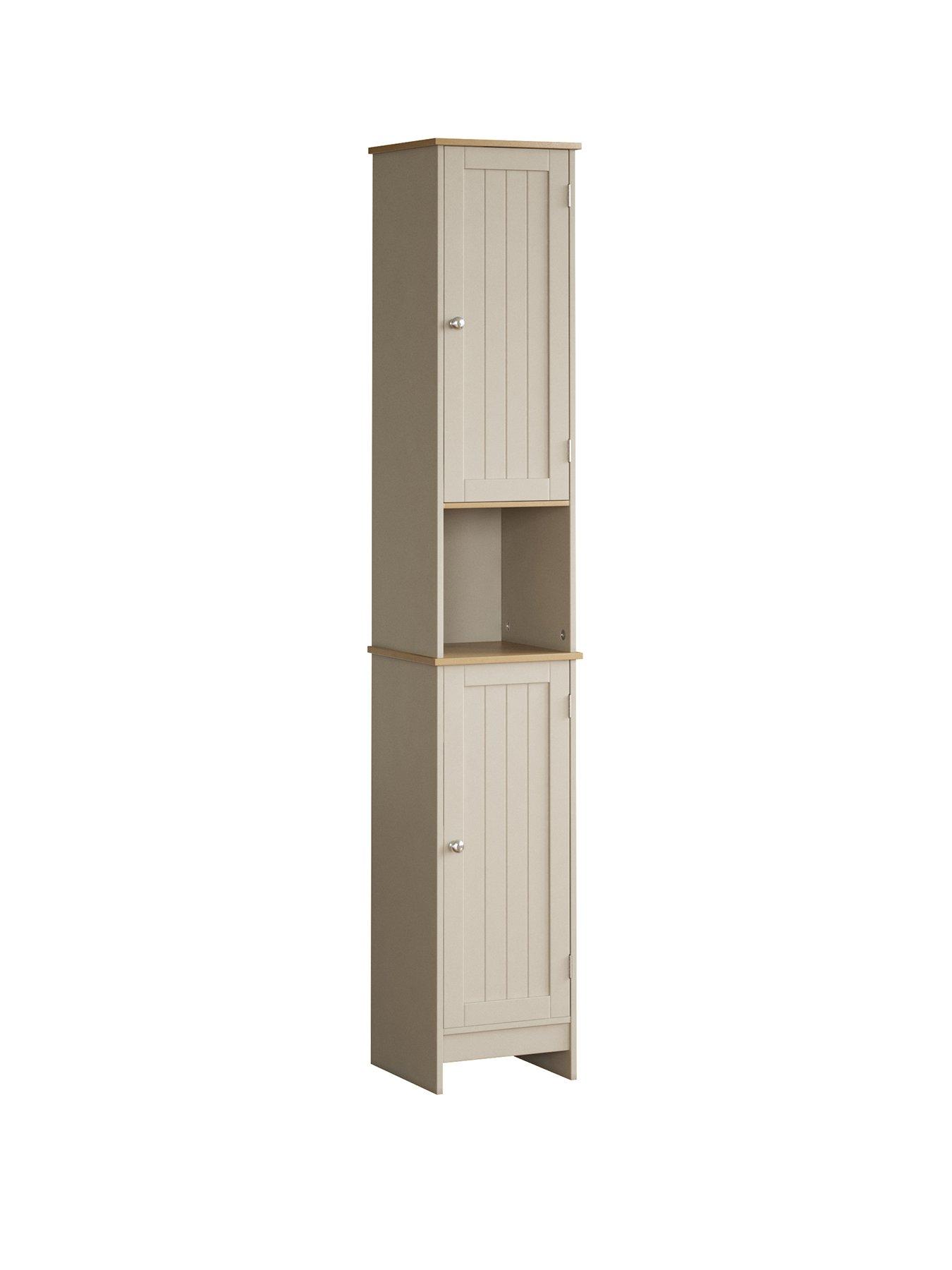 Image 2 of 6 of Bath Vida Priano 2 Door Tall Cabinet - Grey