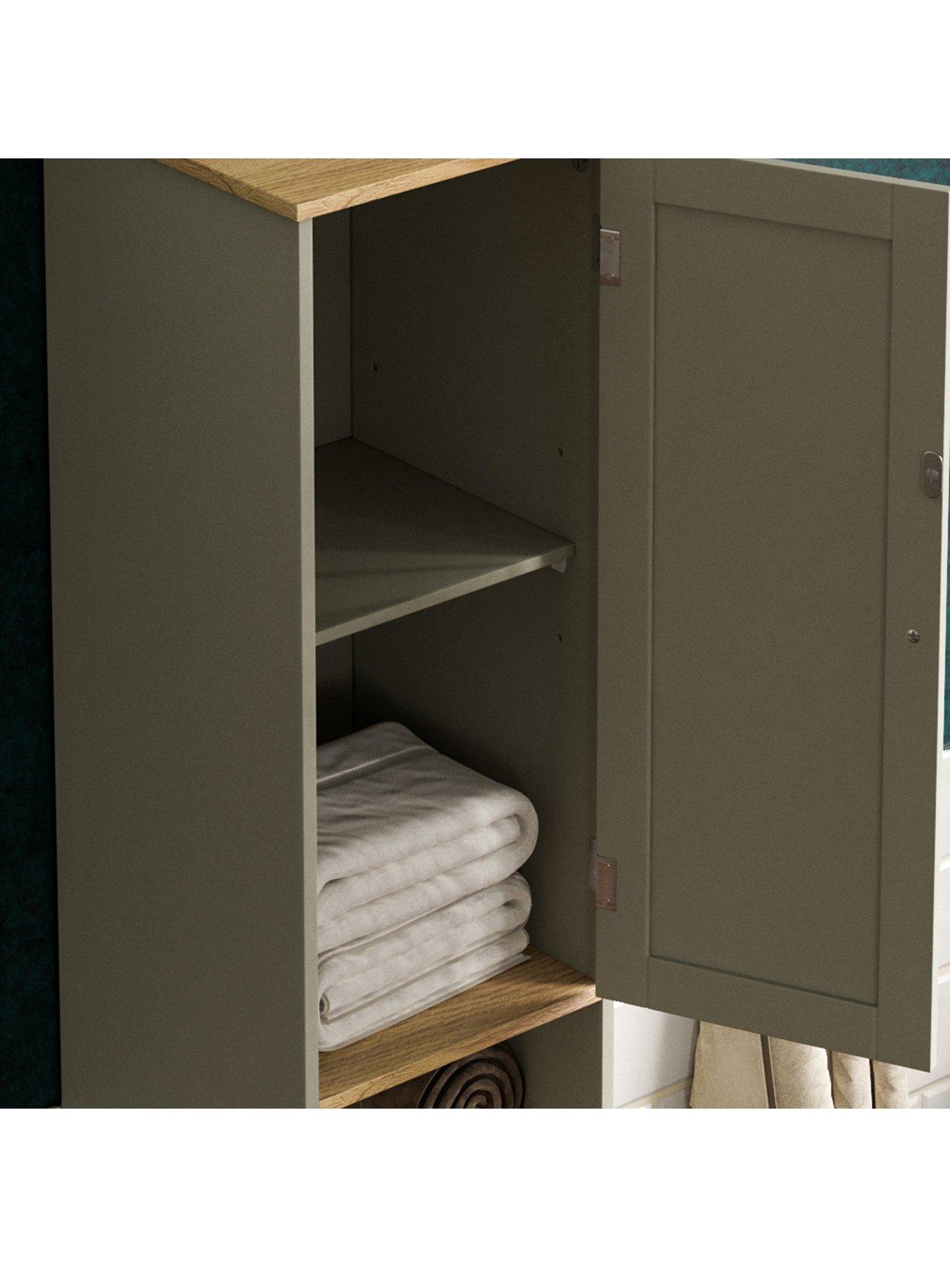 Image 5 of 6 of Bath Vida Priano 2 Door Tall Cabinet - Grey