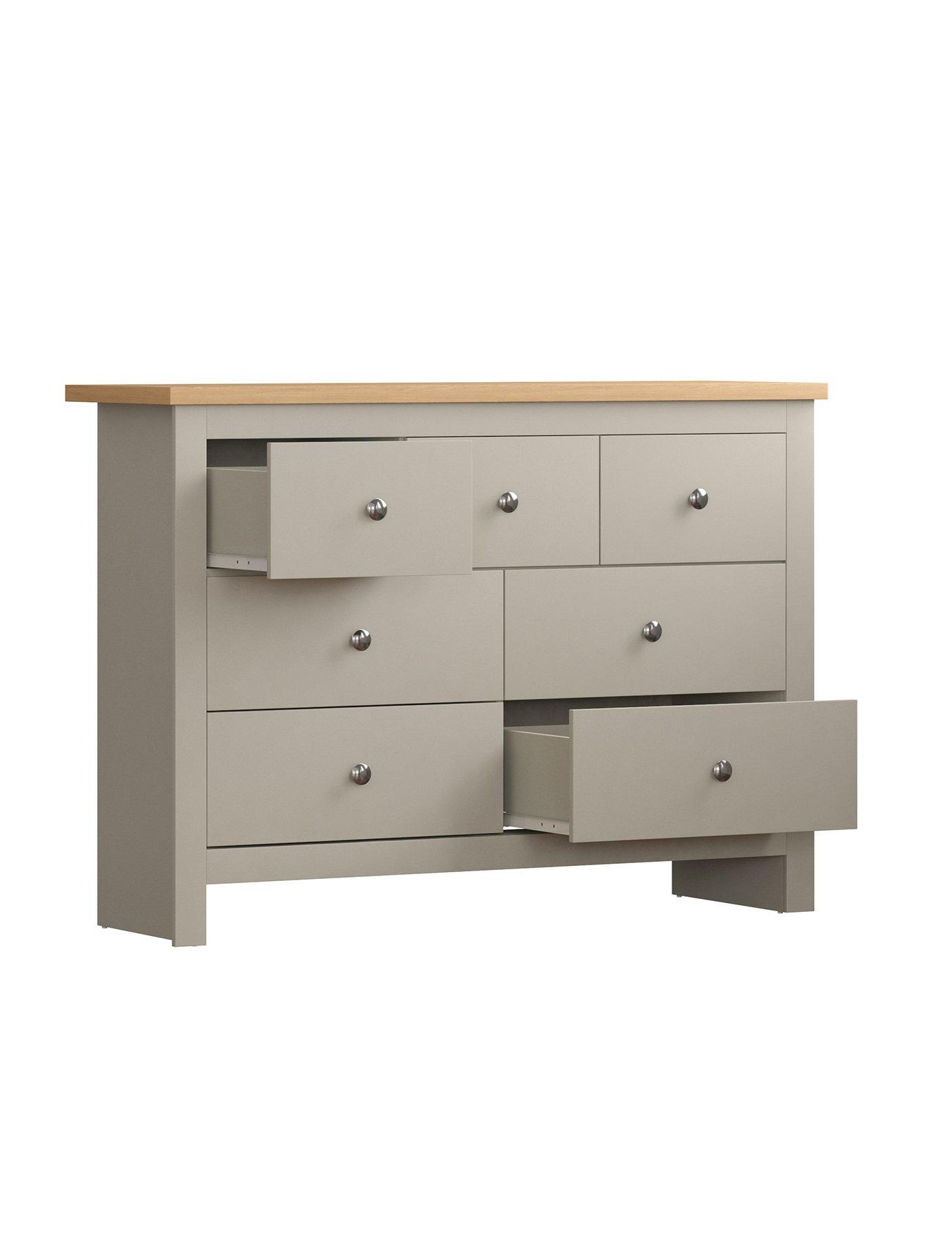 Image 2 of 6 of Vida Designs Arlington 4 +&nbsp;3 Drawer Chest - Grey
