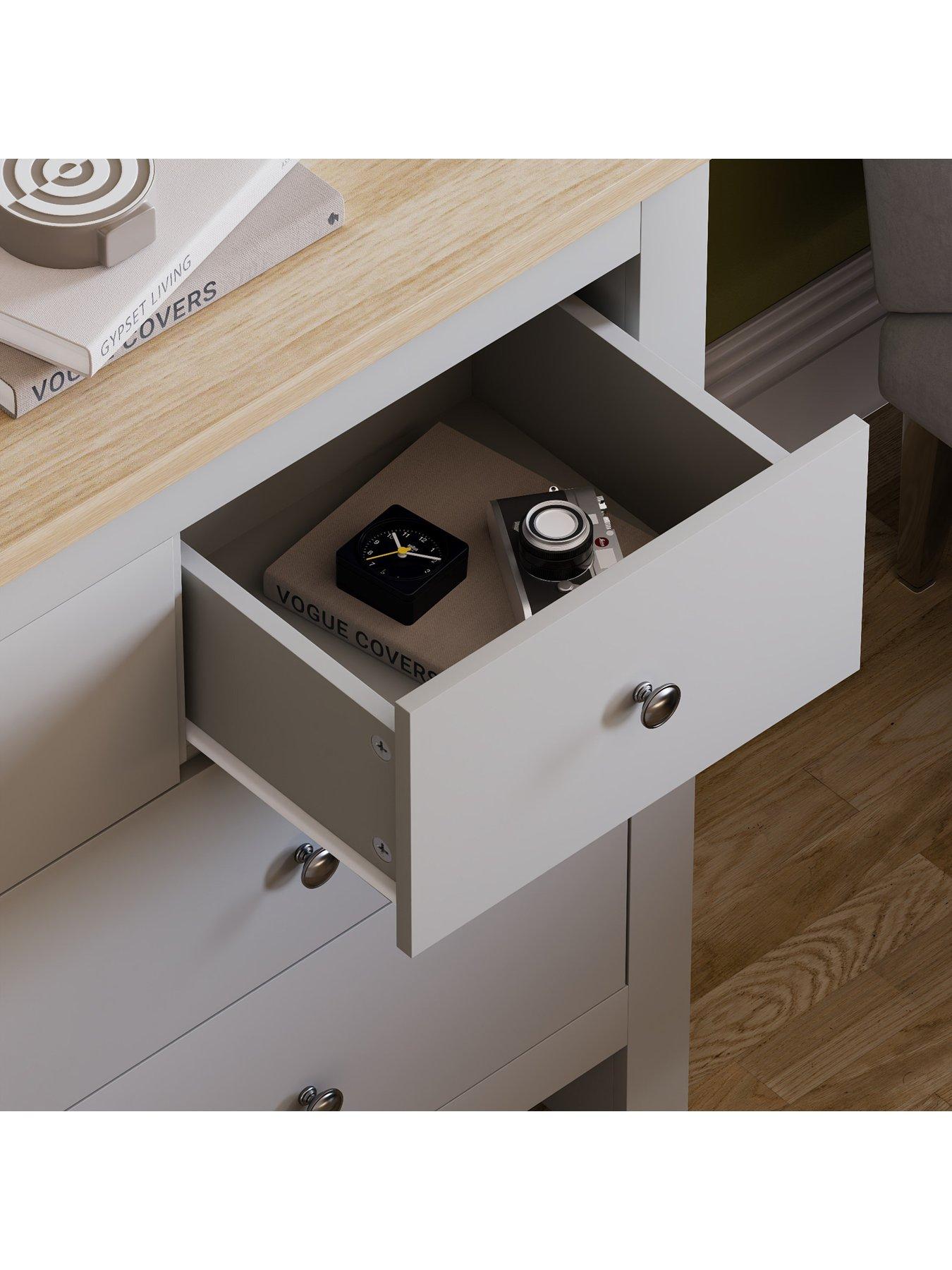 Image 4 of 6 of Vida Designs Arlington 4 +&nbsp;3 Drawer Chest - Grey