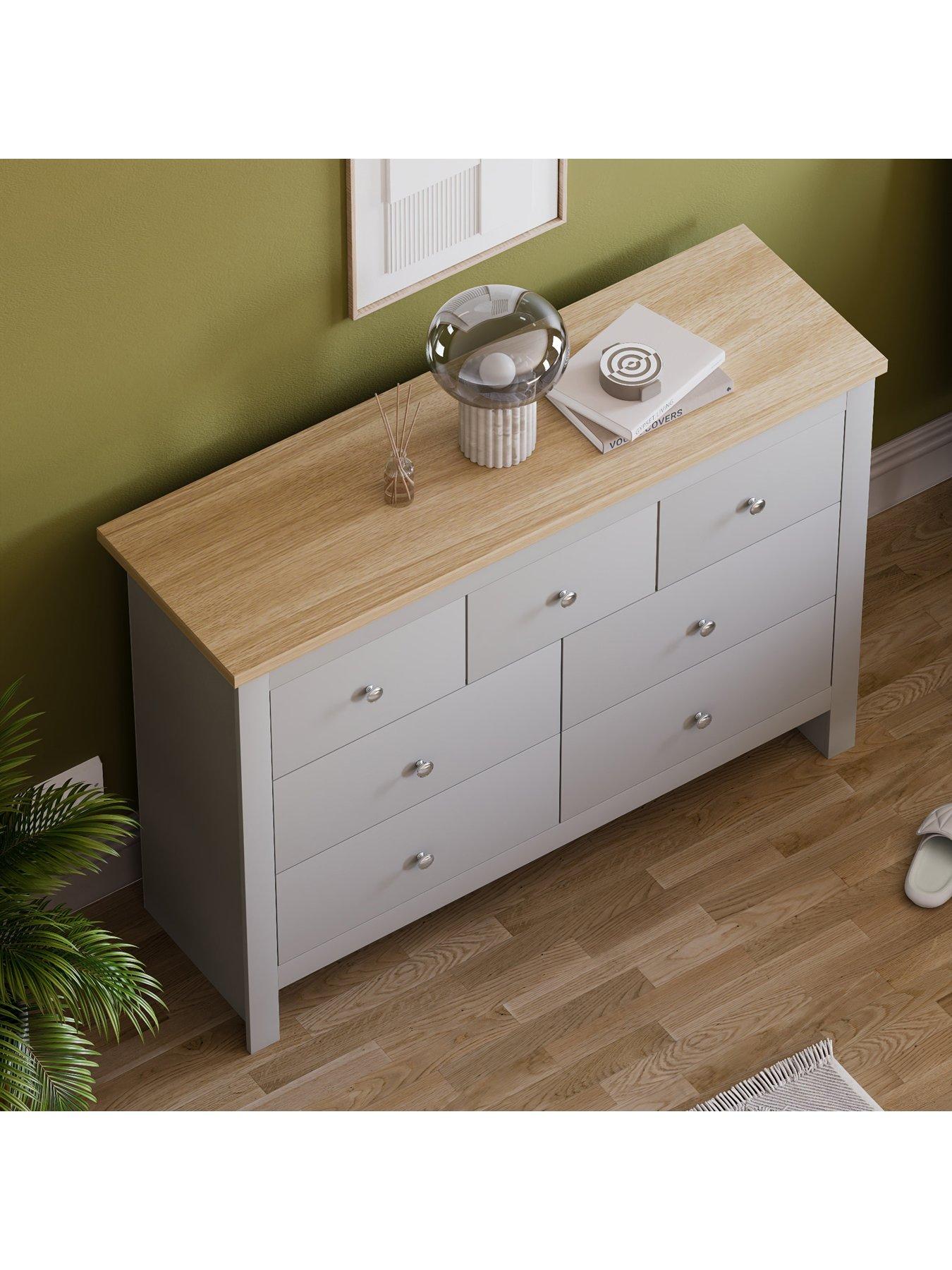 Image 5 of 6 of Vida Designs Arlington 4 +&nbsp;3 Drawer Chest - Grey