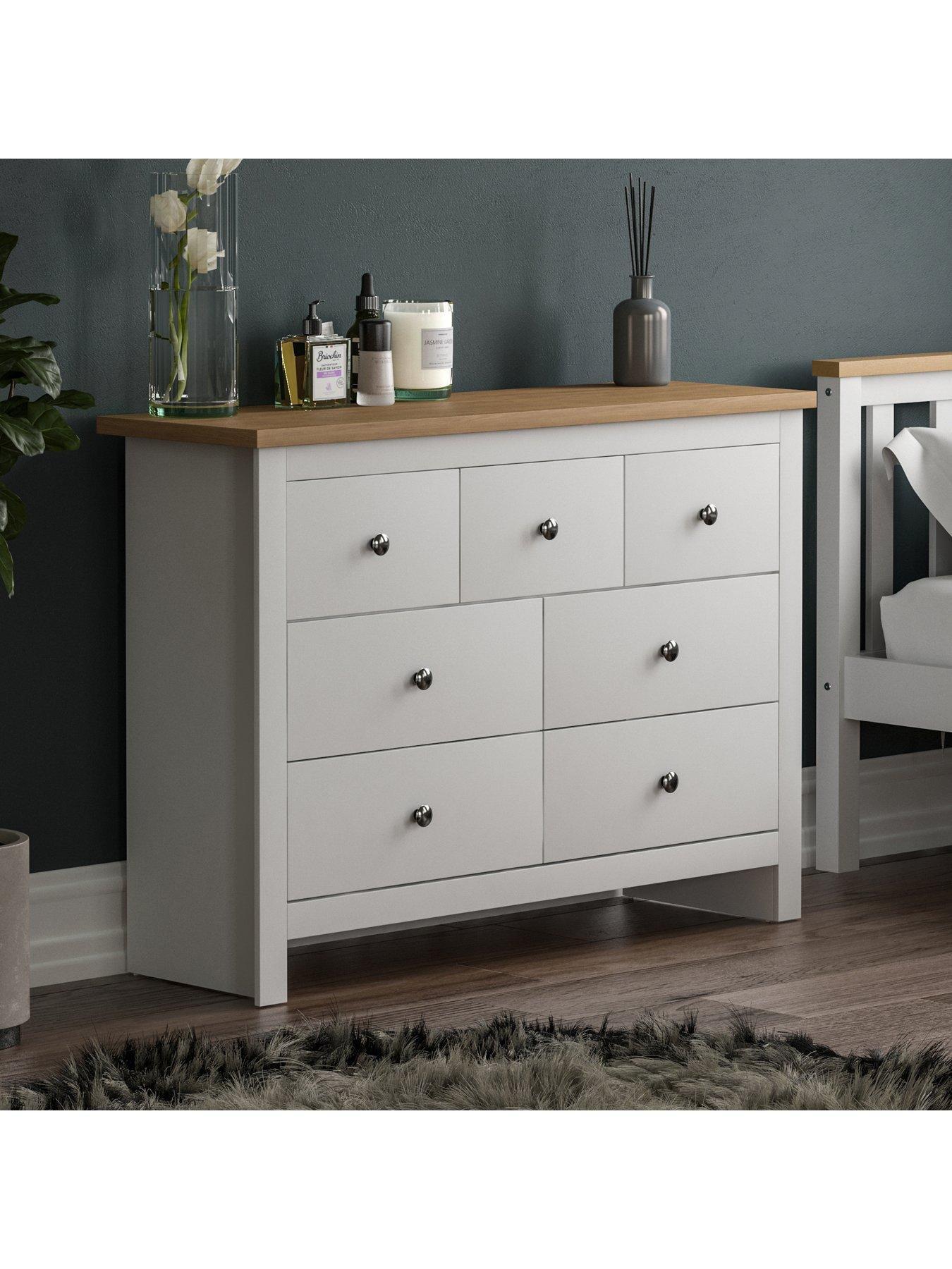 Product photograph of Vida Designs Arlington 4 3 Drawer Chest - White from very.co.uk