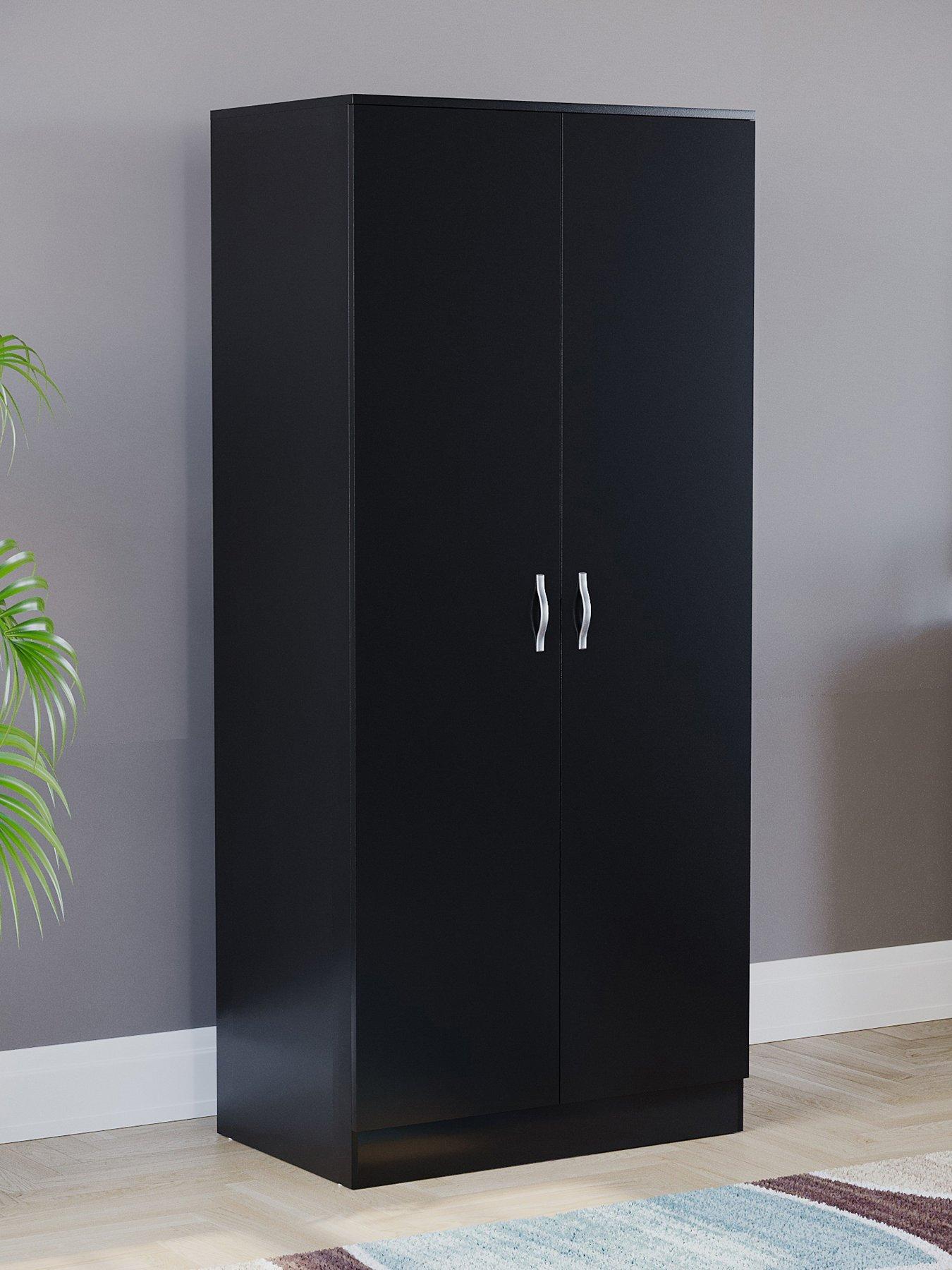undefined Riano 2 Door Wardrobe - Black