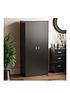 image of vida-designs-riano-2-door-wardrobe-black
