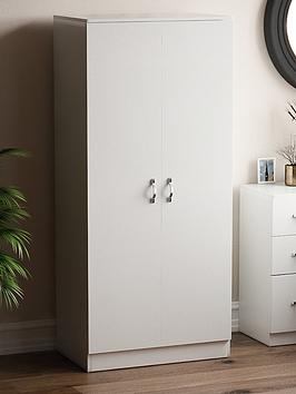 Product photograph of Vida Designs Riano 2 Door Wardrobe - White from very.co.uk