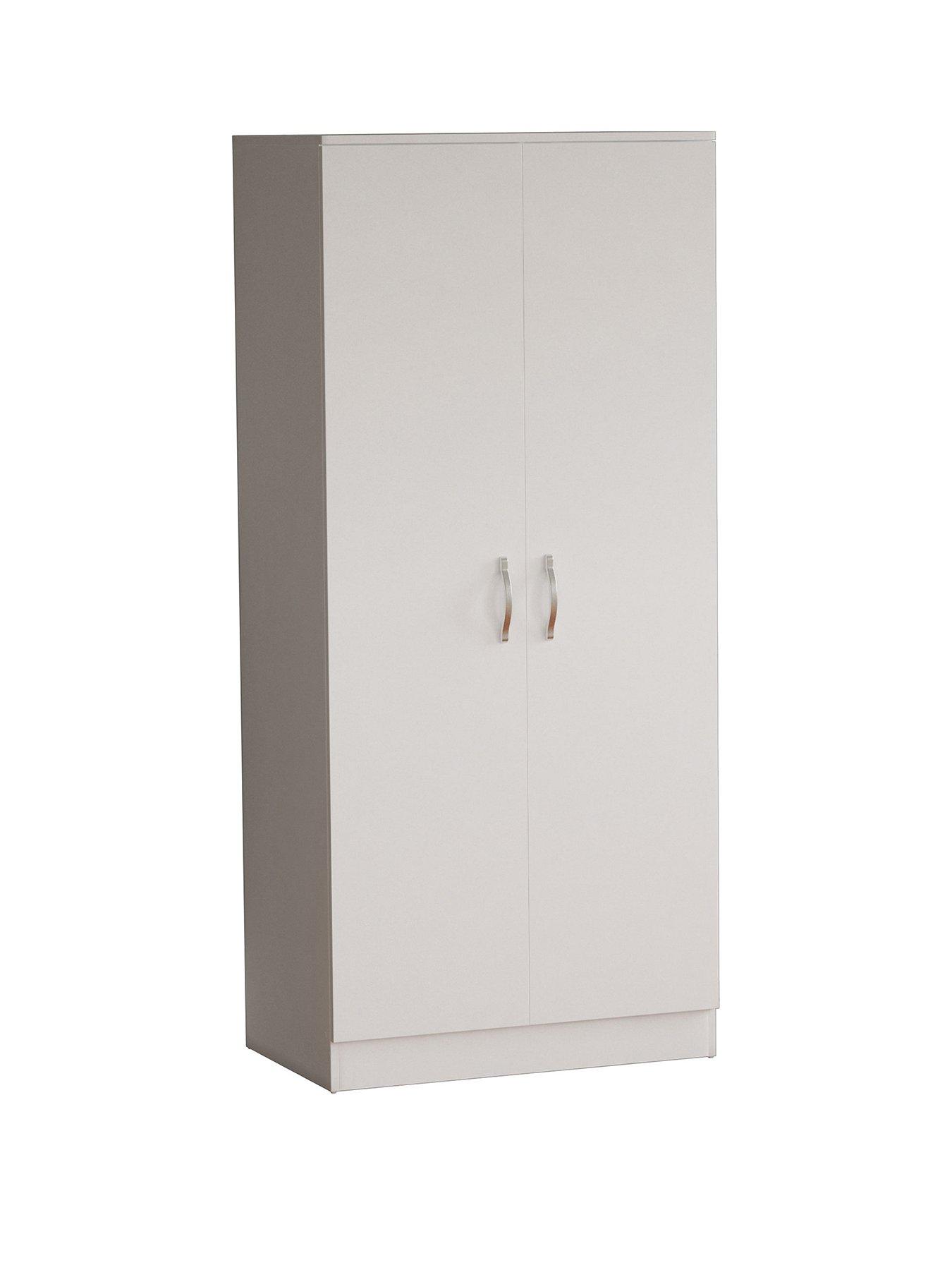 Product photograph of Vida Designs Riano 2 Door Wardrobe - White from very.co.uk