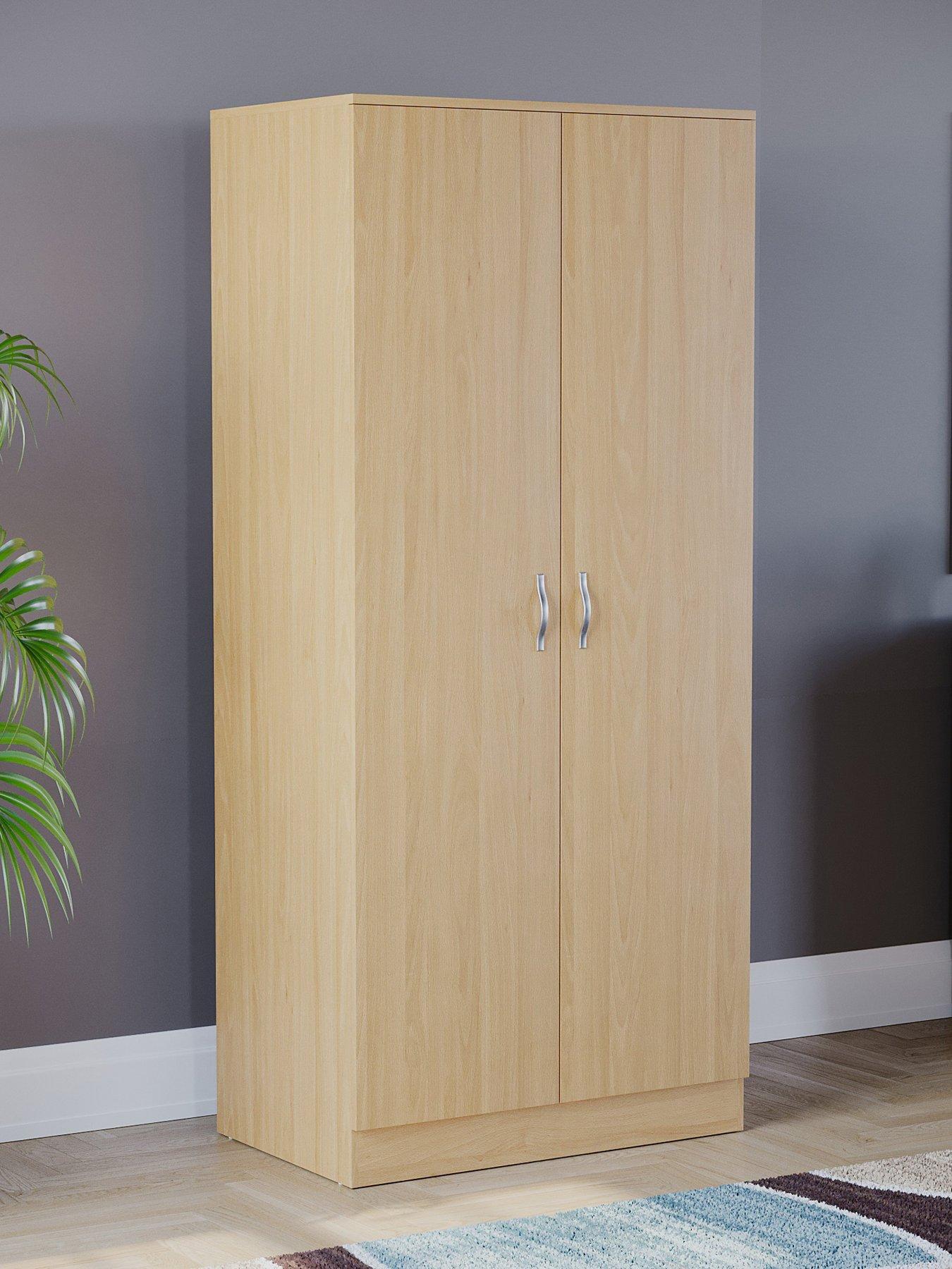 undefined Riano 2 Door Wardrobe - Pine Effect