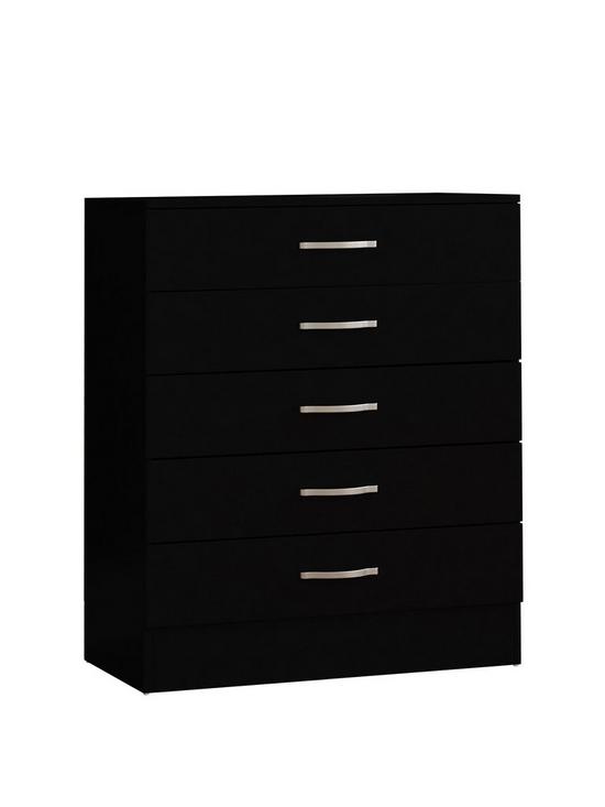 front image of vida-designs-riano-5-drawer-chest