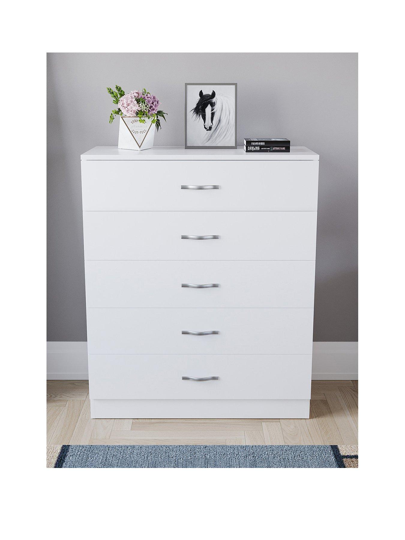 Image 3 of 6 of Vida Designs Riano&nbsp;5 Drawer Compact Chest - White