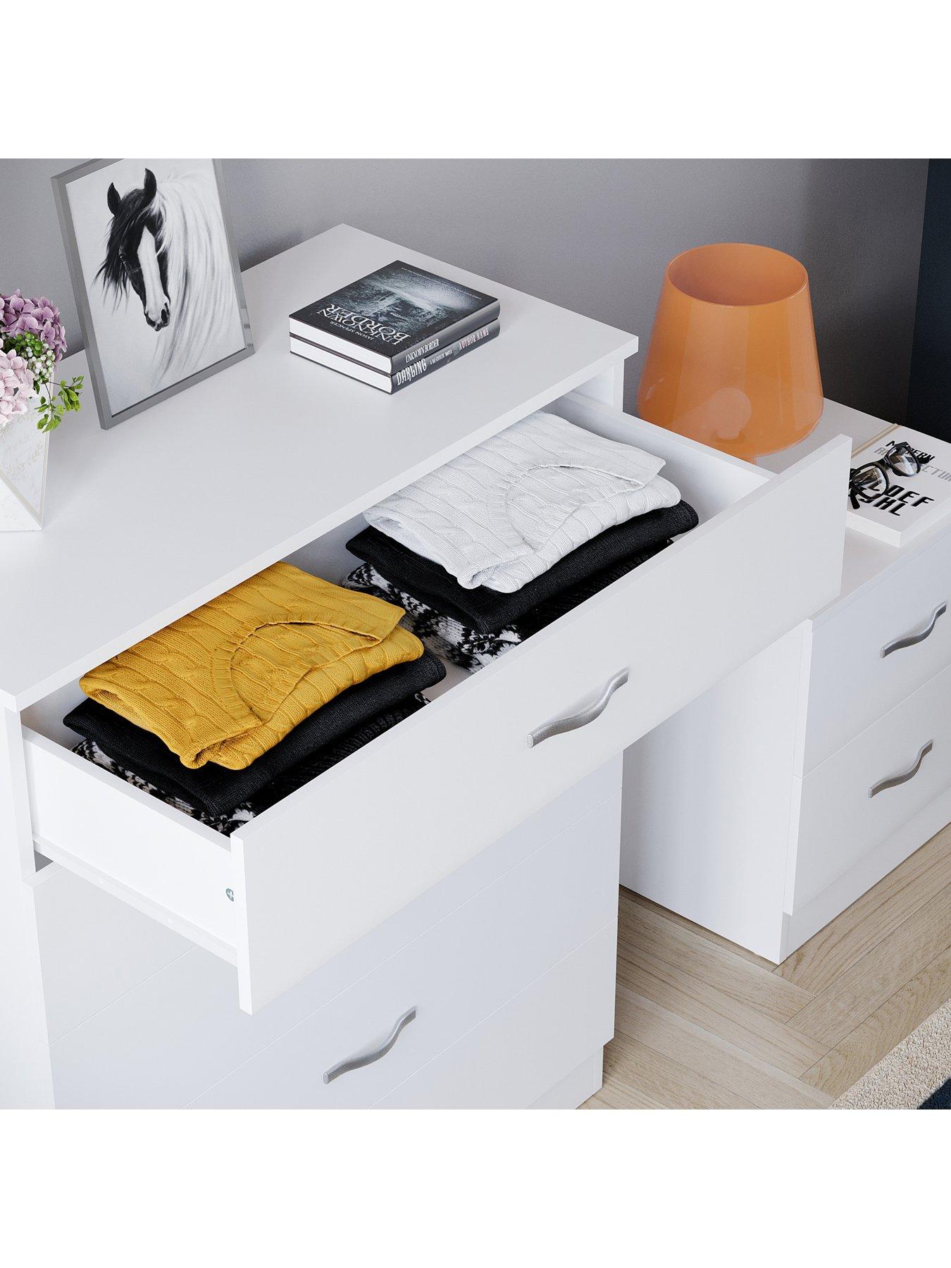 Image 5 of 6 of Vida Designs Riano&nbsp;5 Drawer Compact Chest - White