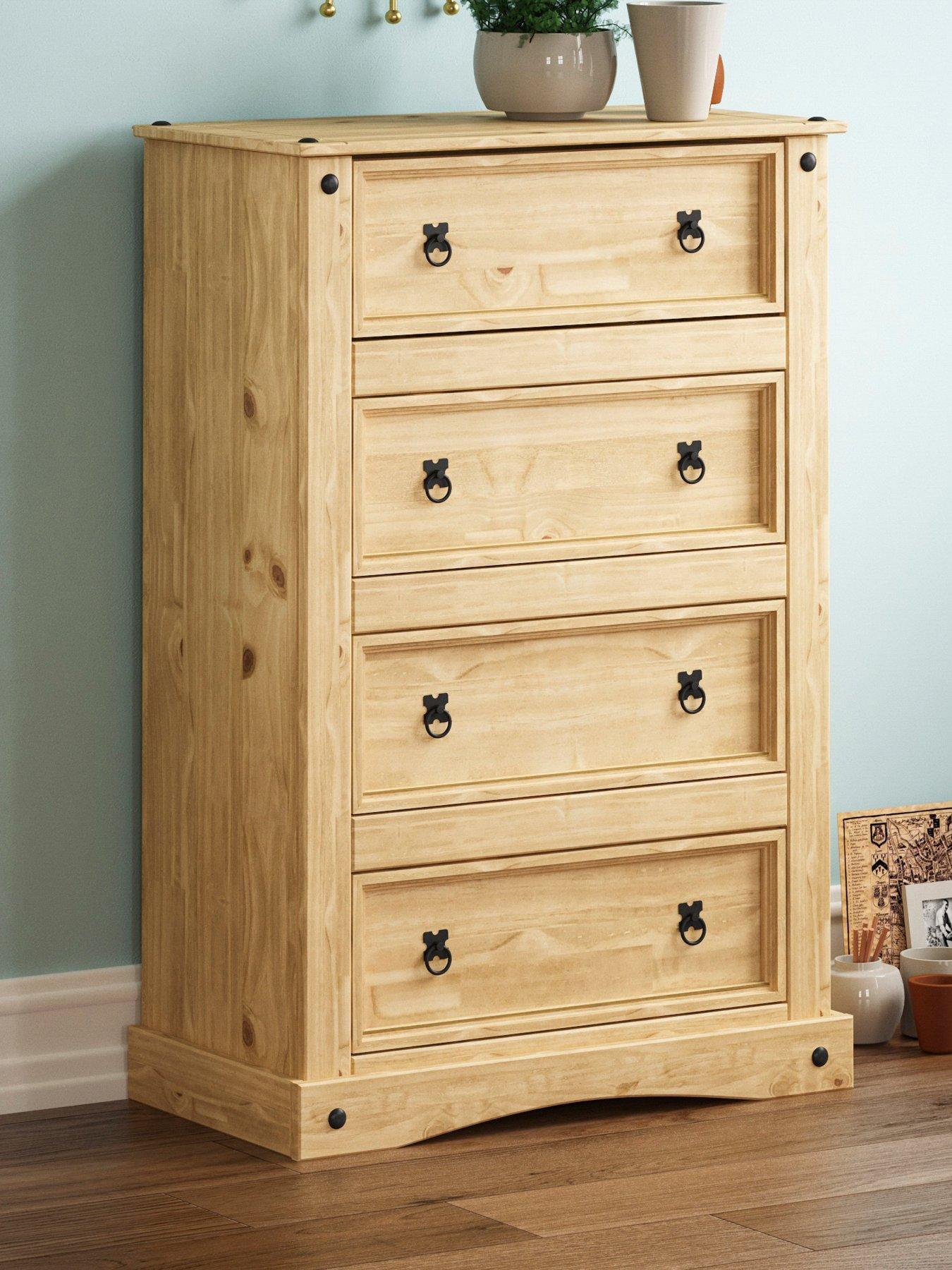 Vida Designs Corona Solid Pine 4 Drawer Chest