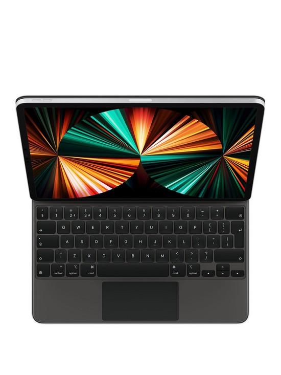 front image of apple-magic-keyboard-for-ipad-pro-129-inch-2021-british-english-black