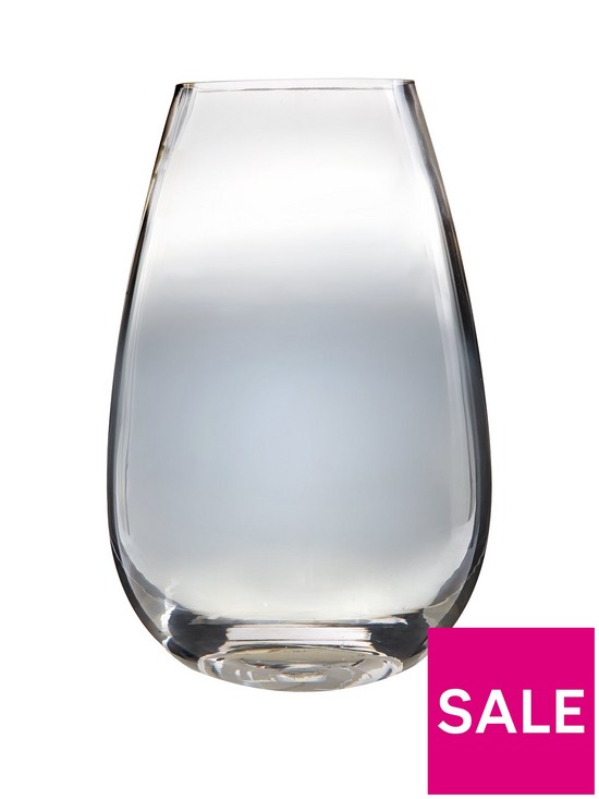 front image of very-home-silver-ombre-tinted-glass-vase