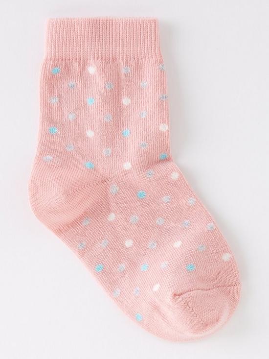 back image of everyday-girlsnbspspot-and-stripe-socks-7-pack--nbsppink