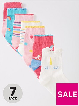mini-v-by-very-girls-7-pack-unicorn-socks-multi