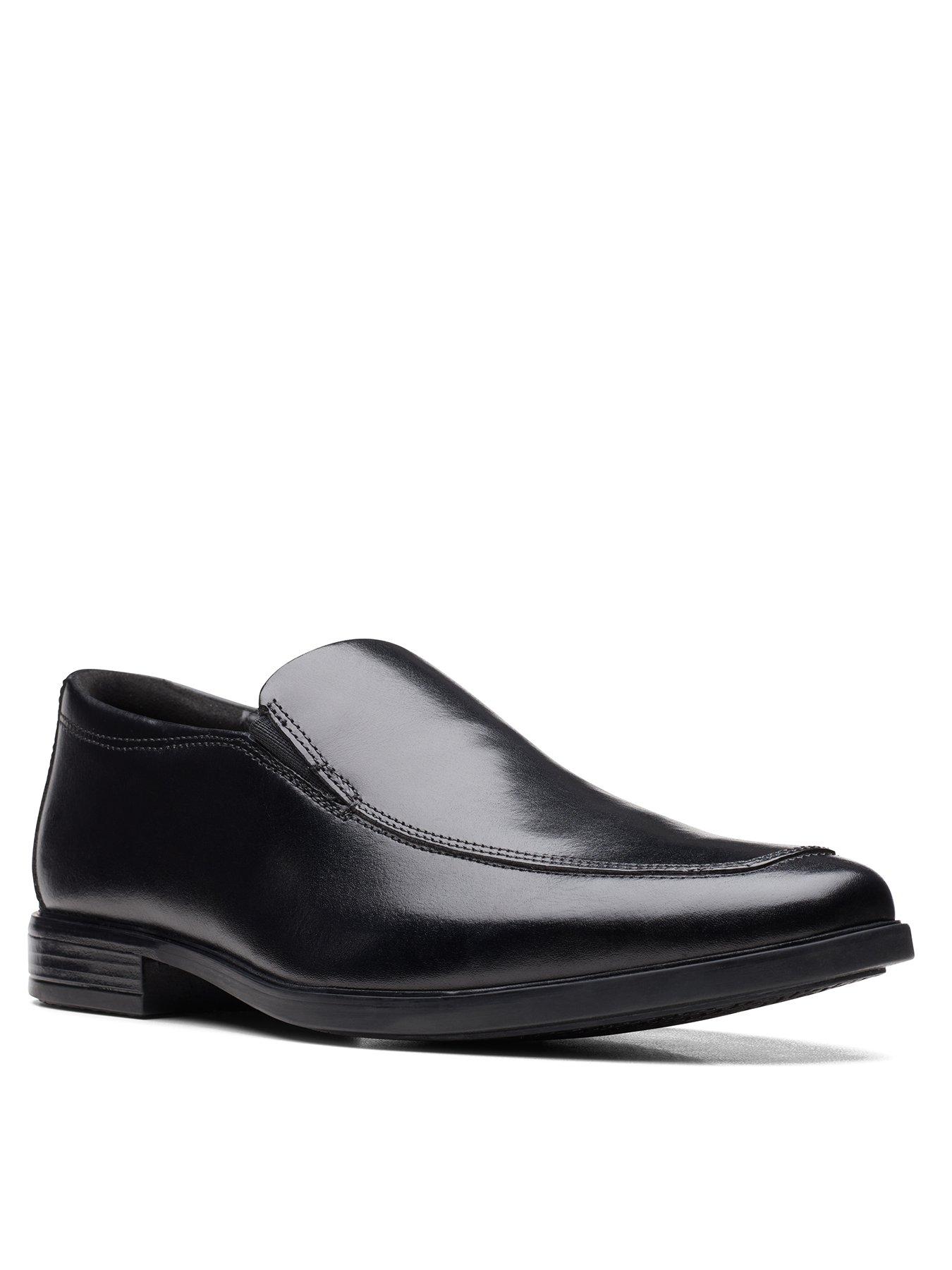 Clarks Howard Edge Formal Slip On Shoes - Black