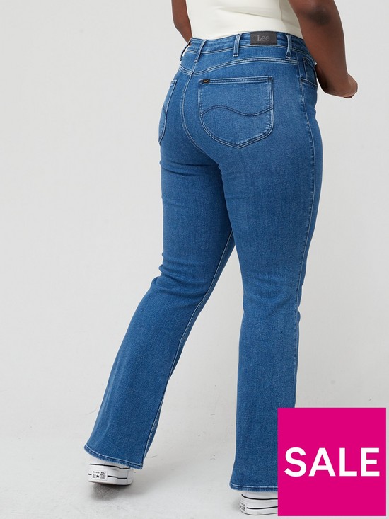 stillFront image of lee-jeans-curve-bootcut-jean-mid-blue