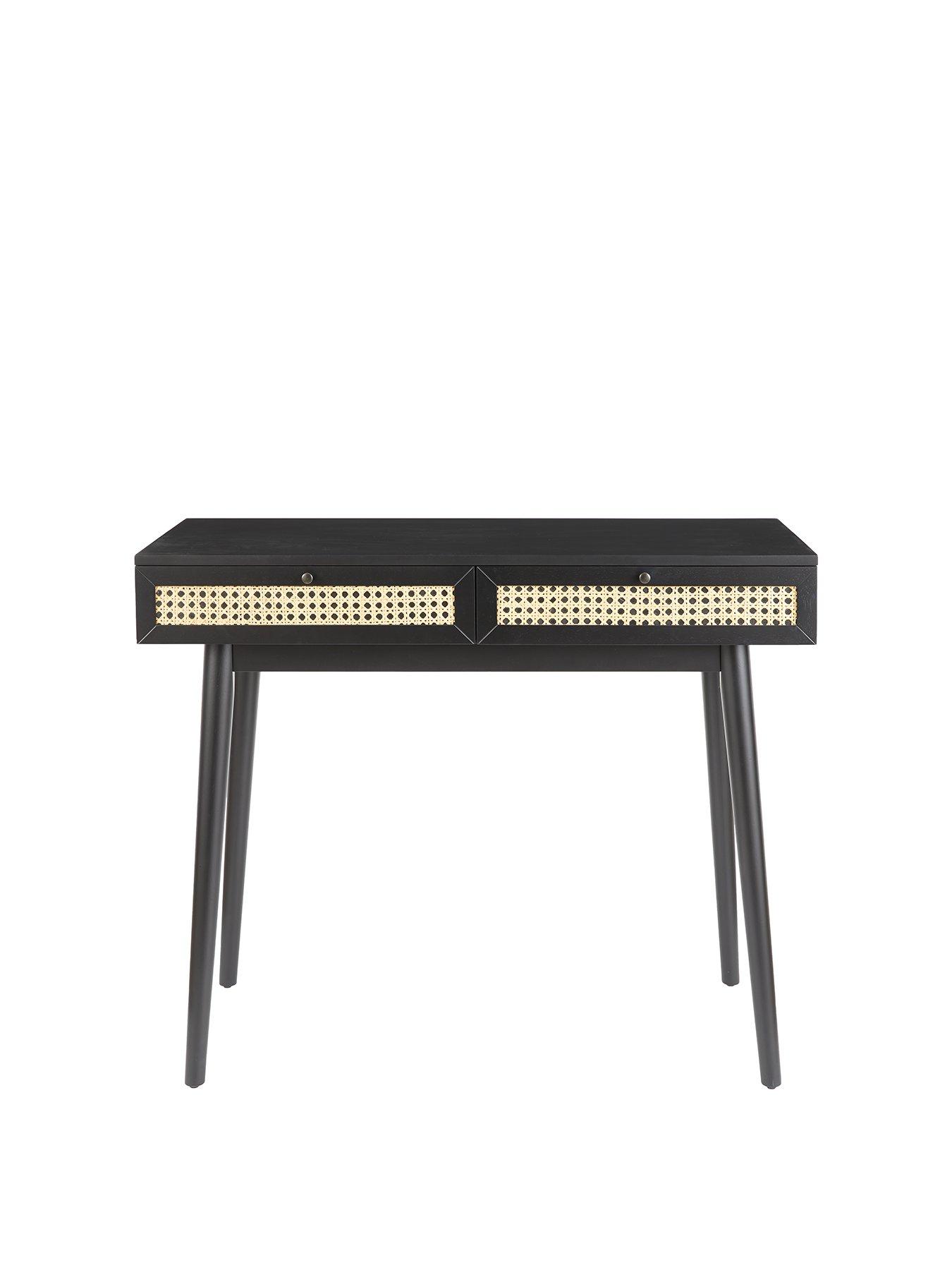 Black and deals cane desk