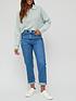  image of v-by-very-mom-vintage-high-waist-jean-mid-wash