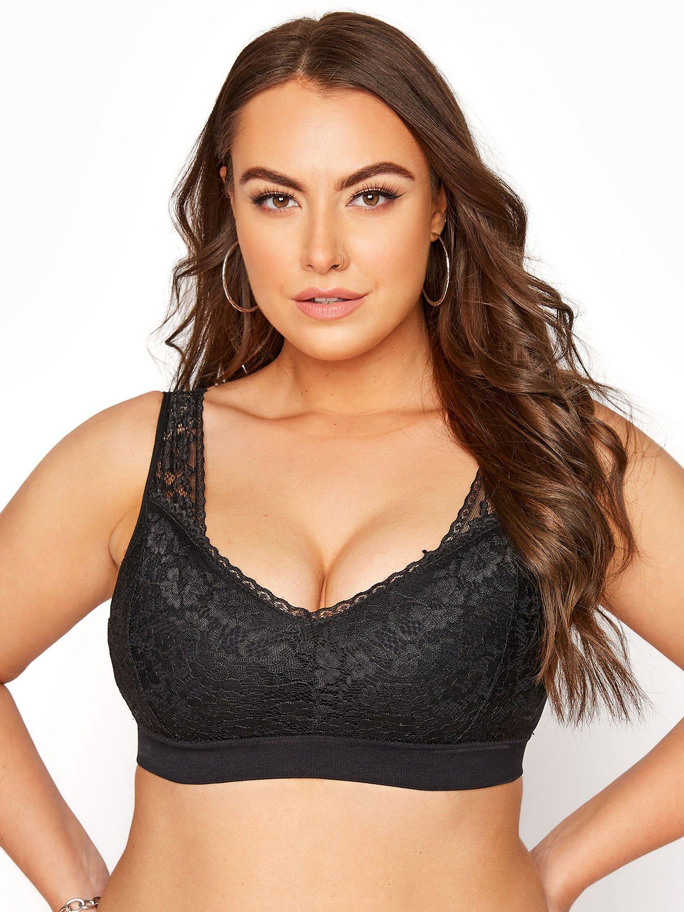 undefined Seamfree Lace Bralette - Black