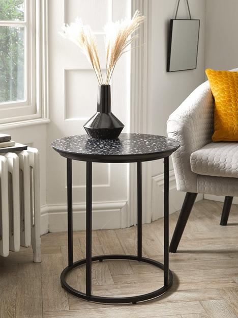 terrazzo-round-side-table-black
