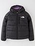  image of the-north-face-youth-girls-printed-reversible-perrito-insulated-jacket-black