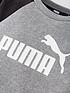  image of puma-nfants-minicats-essentials-raglan-fleece-jogger-set-black