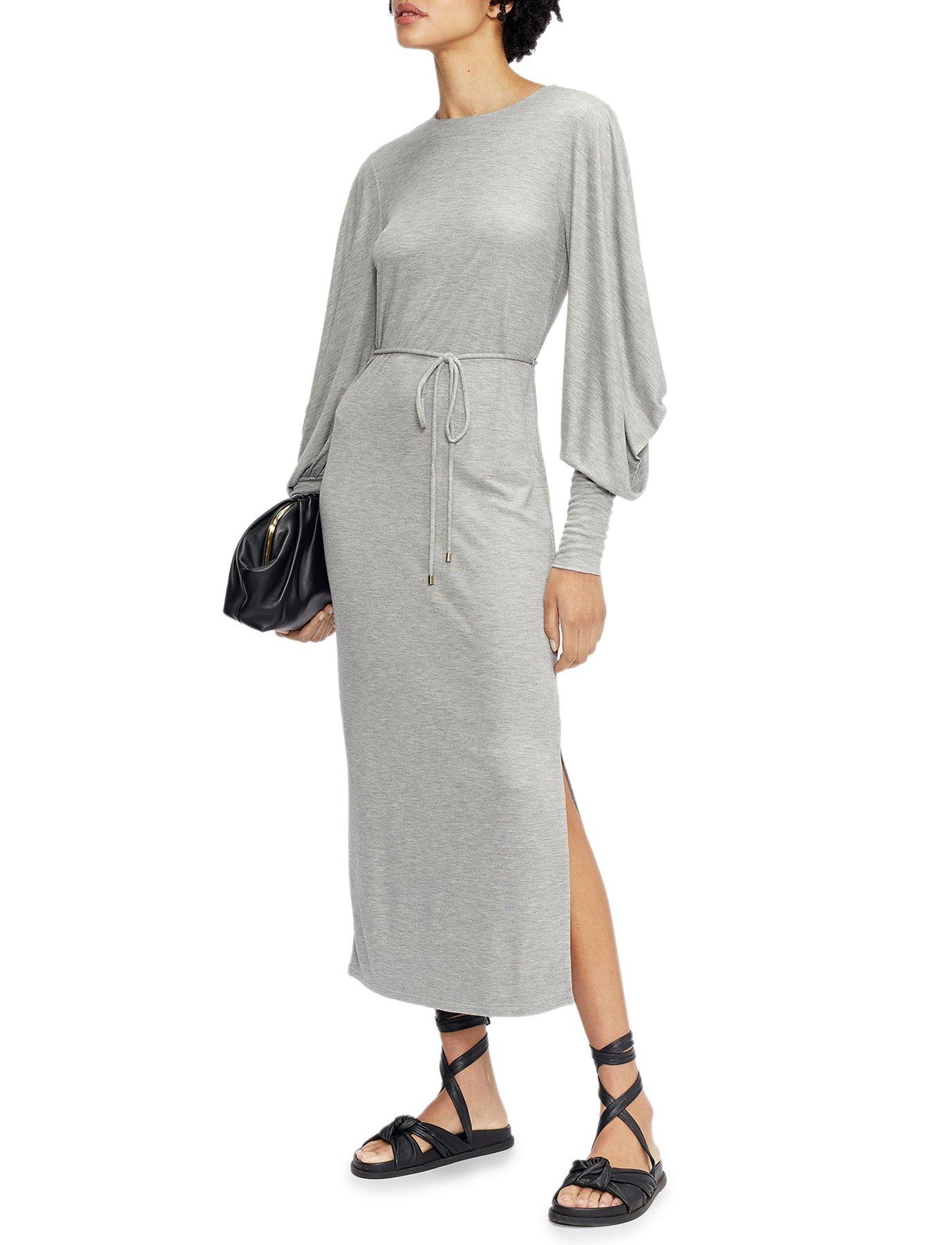 Women Blubela Structured Sleeve Midi Dress - Grey