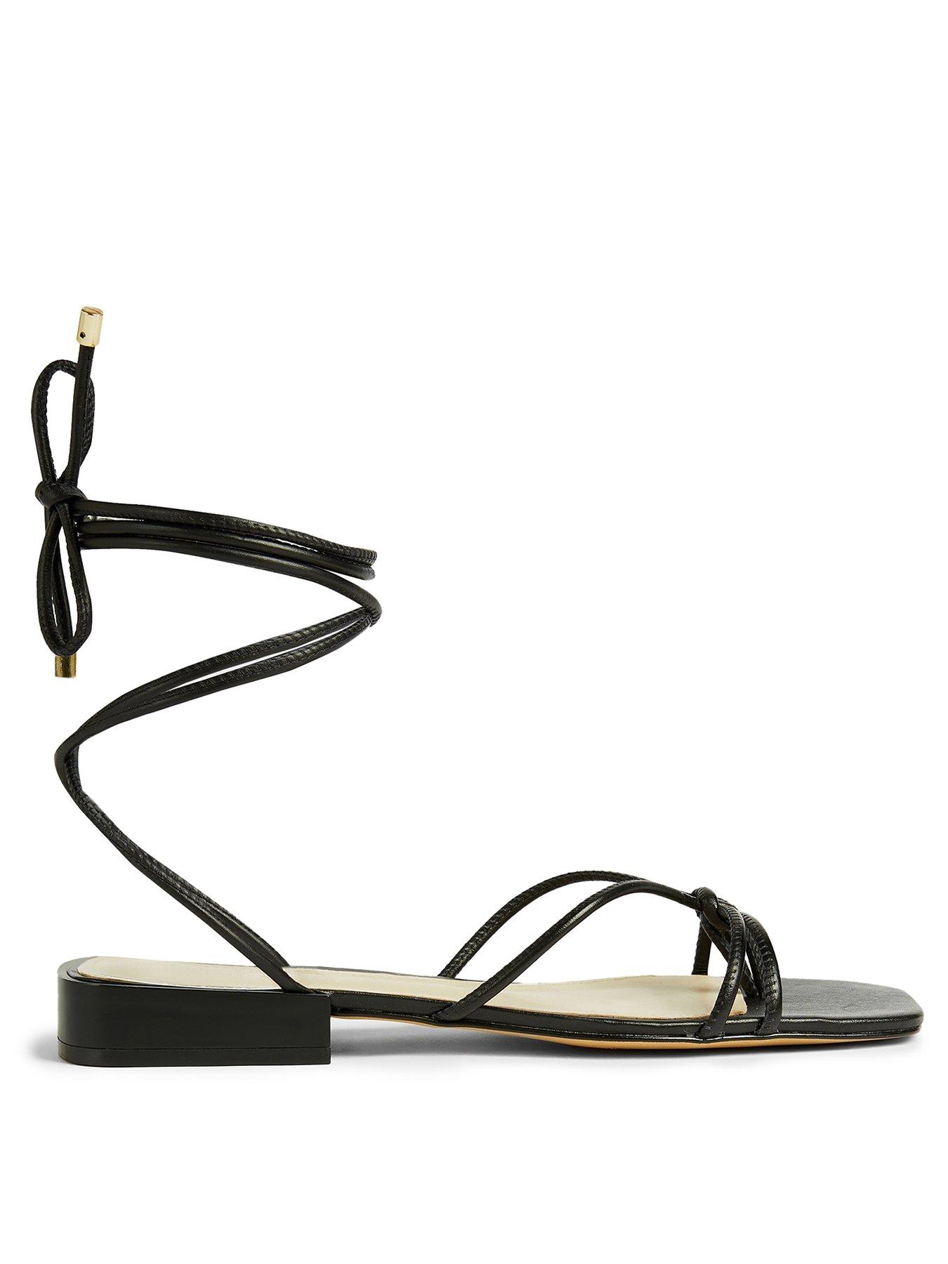 ted baker flat black shoes