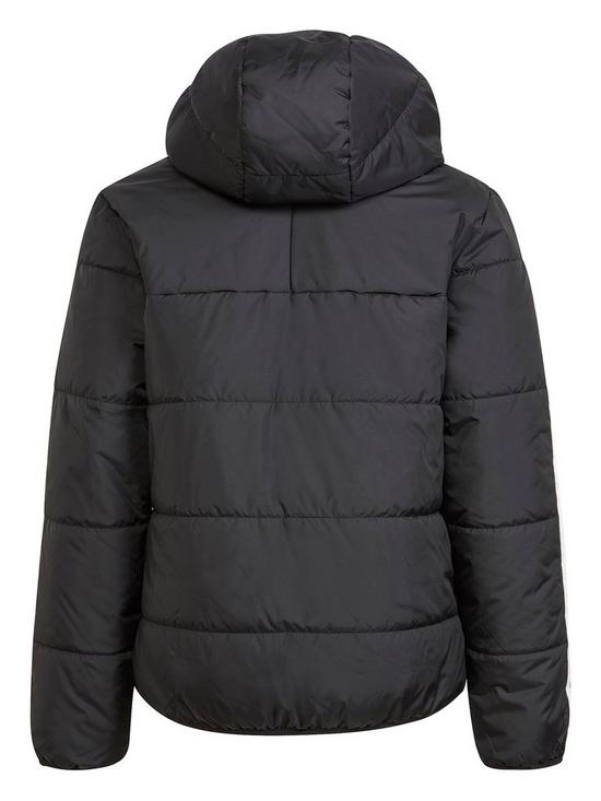 back image of adidas-originals-junior-unisex-padded-jacket-black