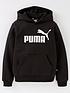 puma-boys-essentials-big-logo-fleece-hoodie-blackfront