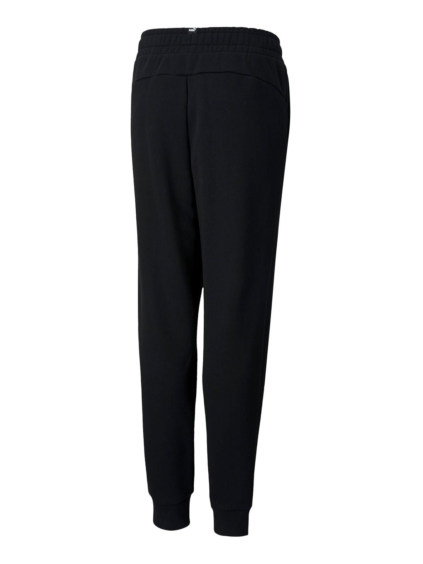 Image 2 of 2 of Puma Boys Essentials Fleece Logo Pants - Black - Black