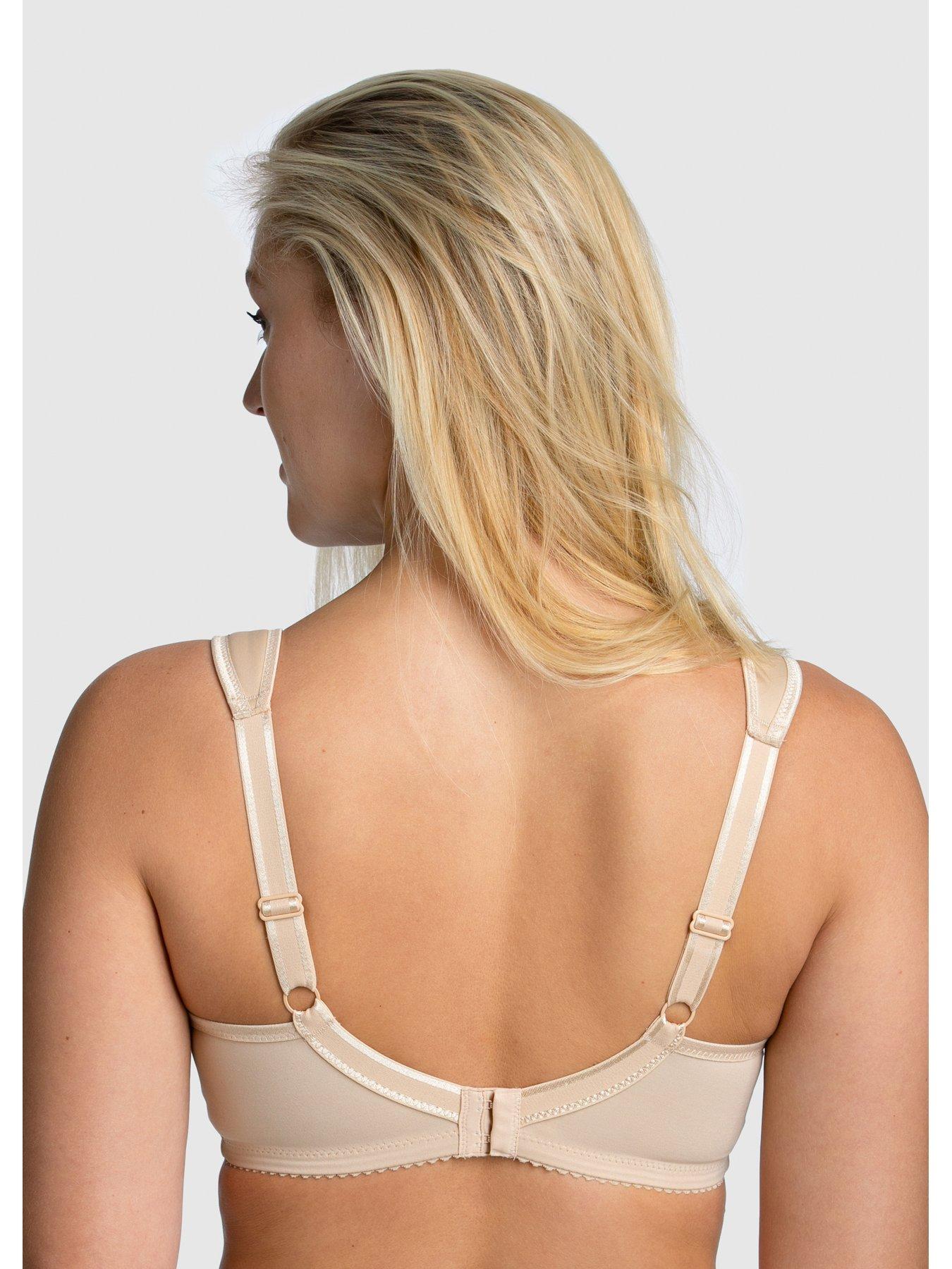 Miss Mary of Sweden Stay Fresh Underwired Unpadded T-Shirt Bra with Wide  Back Beige : : Fashion