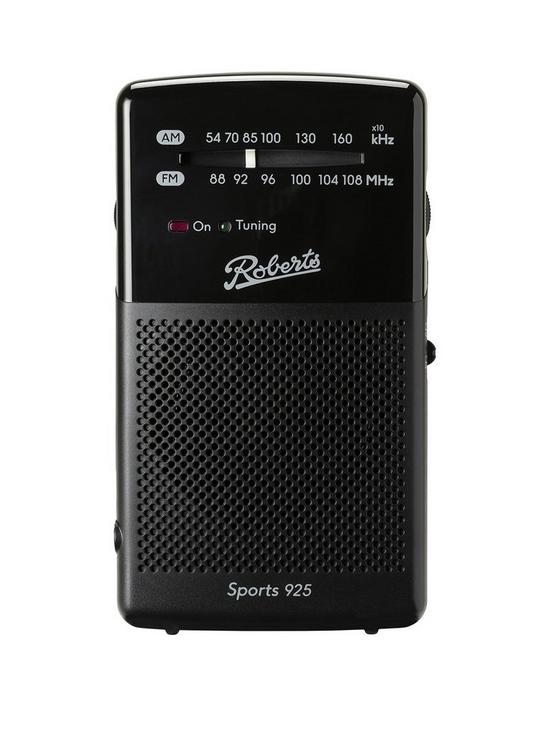 front image of roberts-sports-925-personal-portable-radio