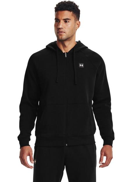 under-armour-training-plus-size-rival-fleece-full-zip-hoodie-blackwhite