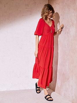 mint-velvet-red-tiered-boho-maxi-dress