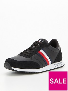 tommy-hilfiger-runner-lo-leather-mixnbsptrainers-black