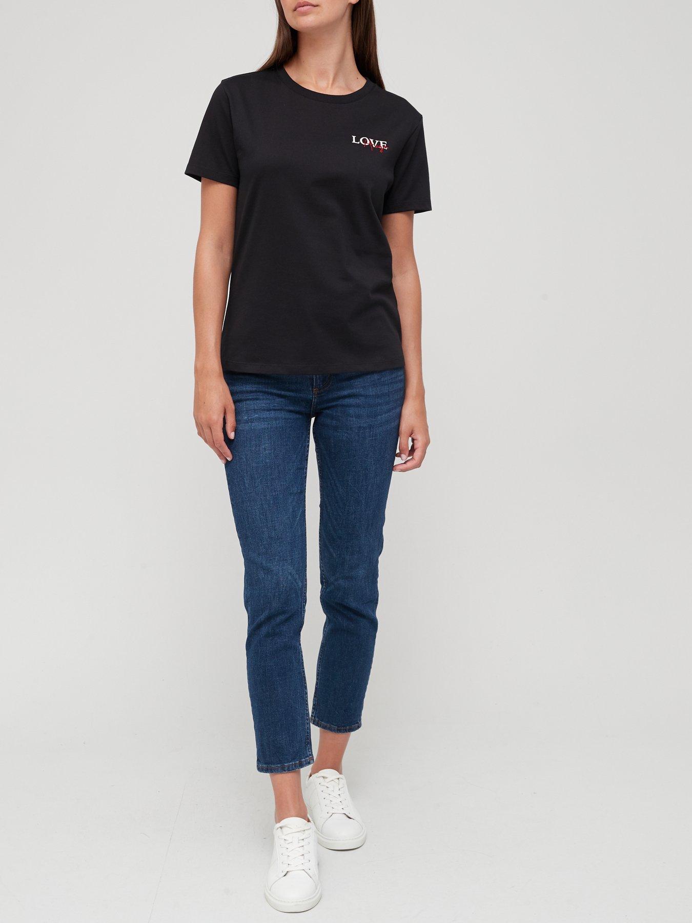 Tops & T-shirts Love Logo Regular Fit T-Shirt - Black