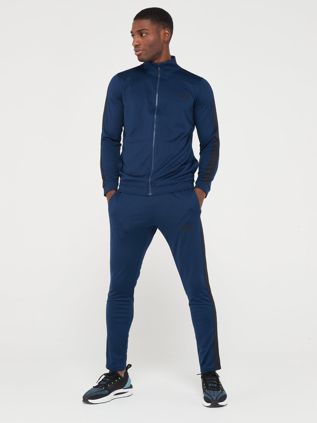 Under armour shop black tracksuit